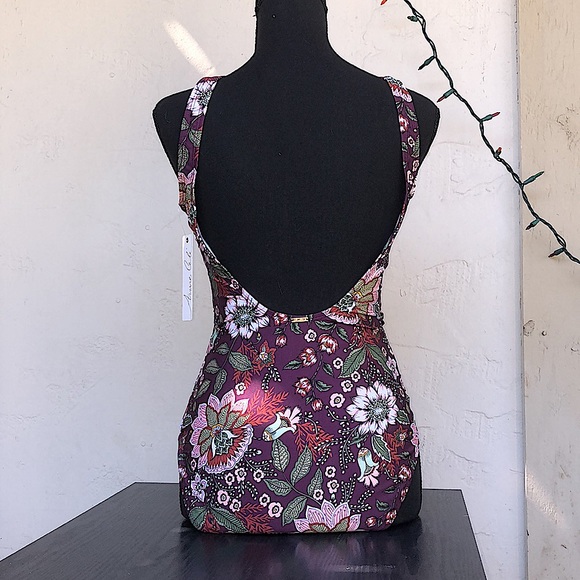 NWT Anne Cole One-Piece Swimsuit in Floral Print - Picture 5 of 12